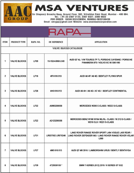 1 Rapa Valve Block Catalogue